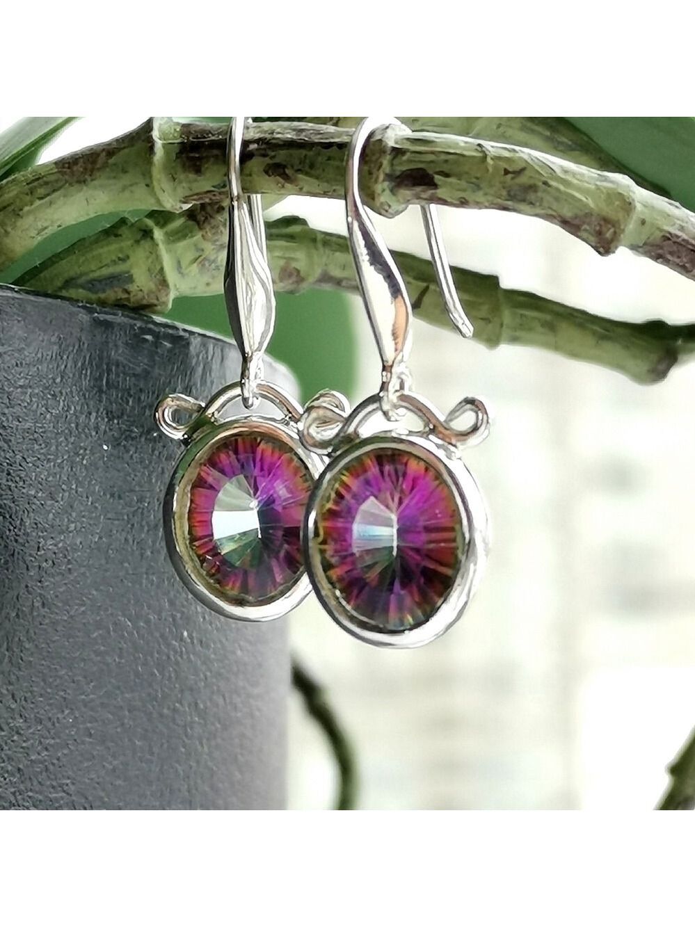 Mystic Topaz drop earrings in Sterling Silver 🆕